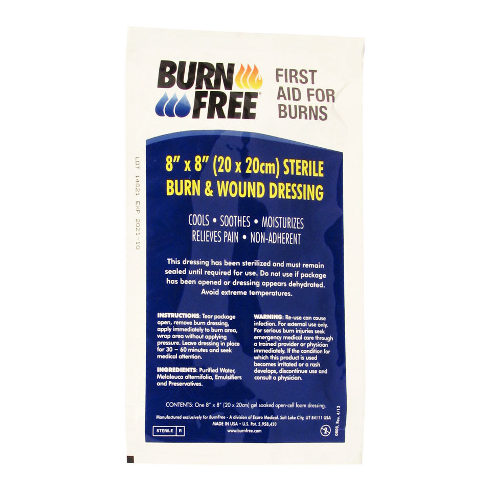 Burnfree 8 X 8 Sterile Burn Wound Dressing First Aid Supplies Online