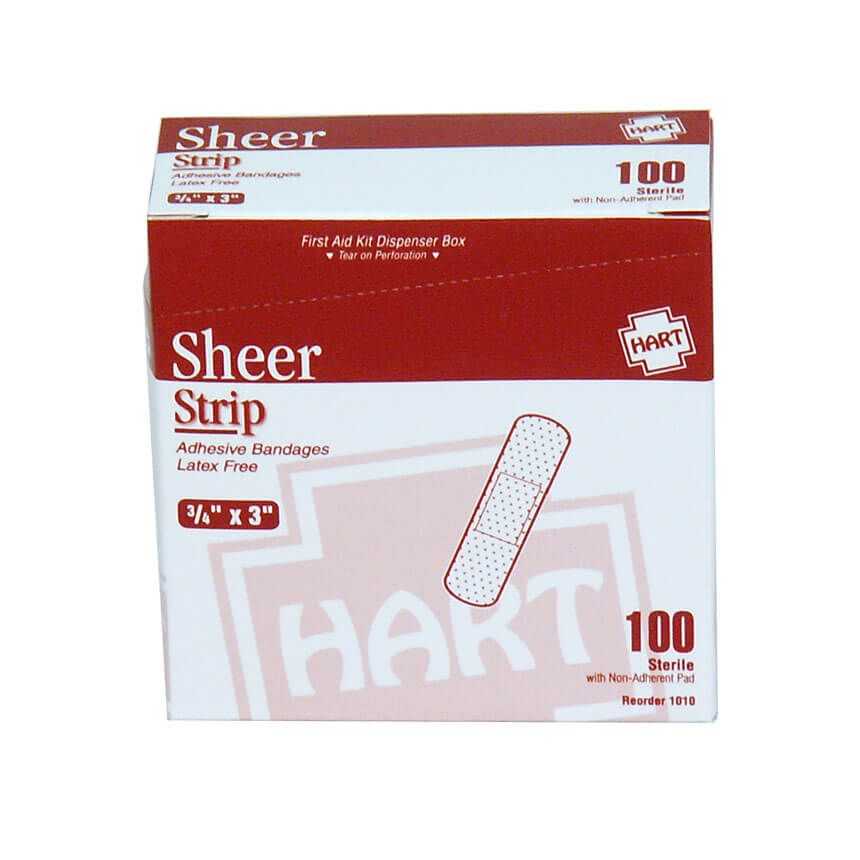 Sheer Strip Adhesive Bandages 3 4 X 3 First Aid Supplies Online