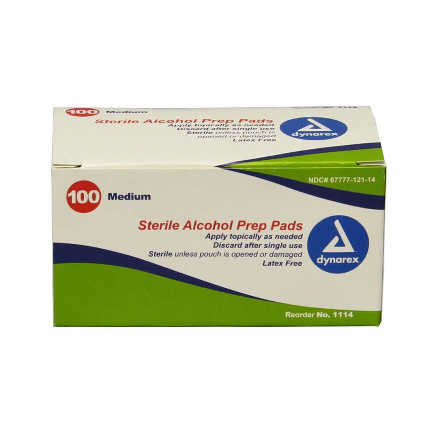 dynarex sterile alcohol prep pads