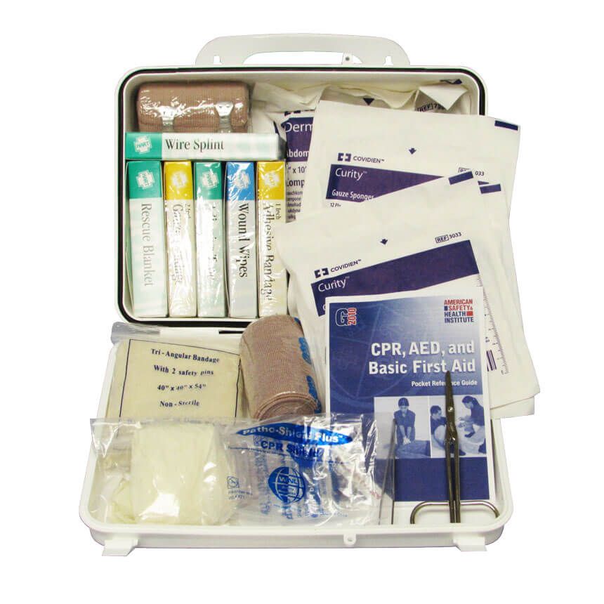 open first aid kit